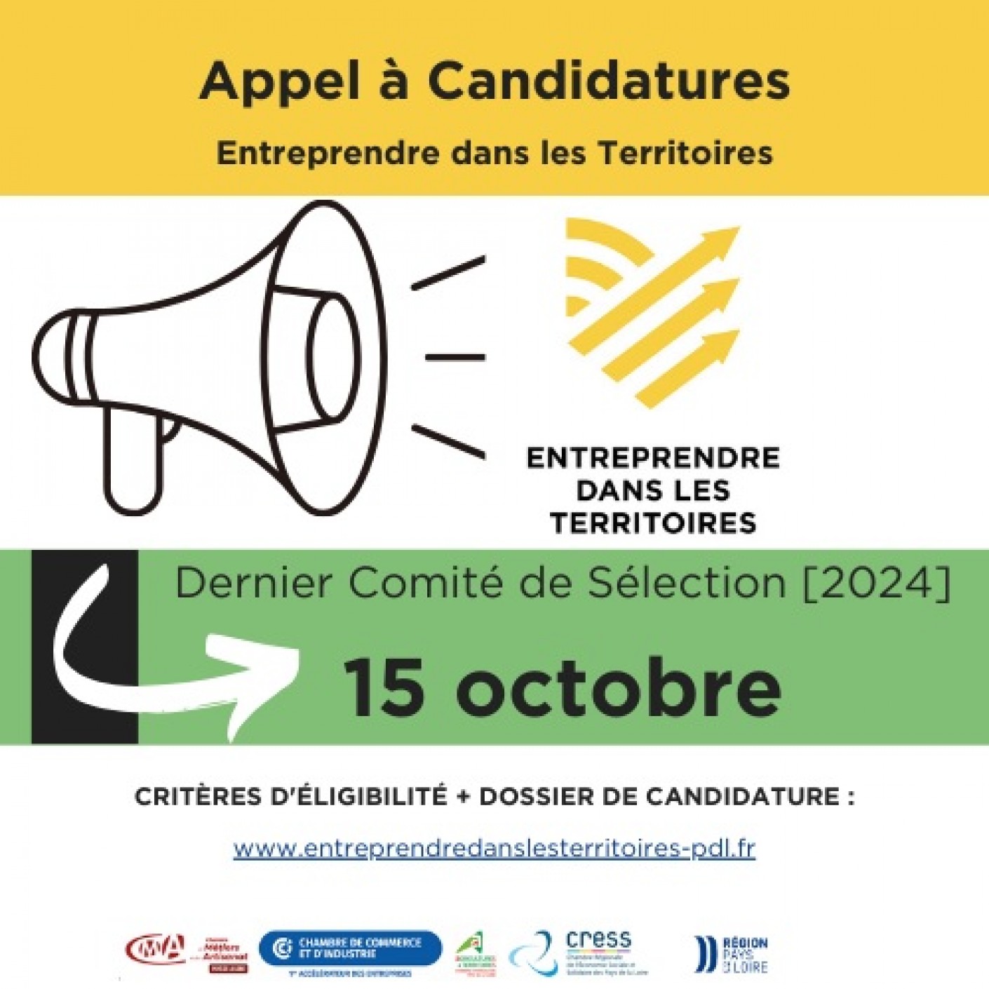 APPEL A CANDIDATURE : ENTREPRENDRE DANS LES TERRITOIRES