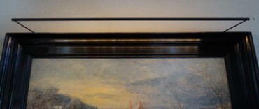 Eclairage de tableau en laiton avec patine canon de fusil et led - Collection privée Mayenne (53)