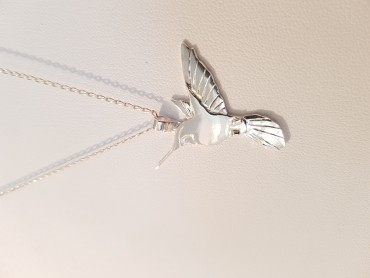 Collier colibri en argent 925