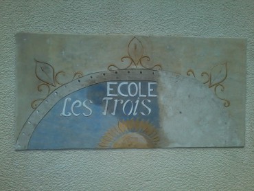 Fresque à fresco - Enseigne pour une école