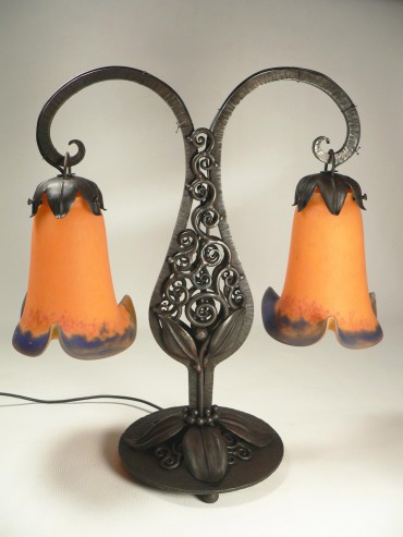 Lampe double Art Nouveau