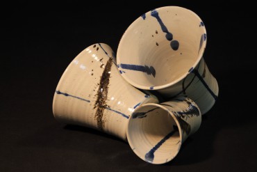 Pots à crayon grès émaillé